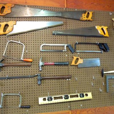 Lot 239: Large Group of Forged Hand Tools, etc.