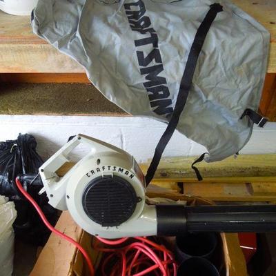 Lot 240: Large Group of Gardening and Lawn Tools Blower and Tool Belt