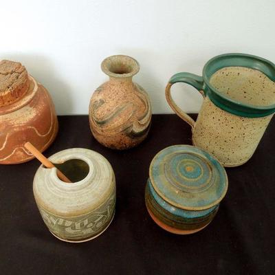 Lot 215: Five Amazing Pieces of Southern Art Studio Pottery