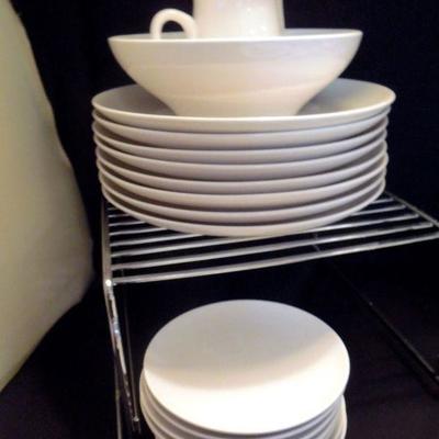 Item 171: Vintage Franciscan Ironstone Dishes and Cutglass Drinking Glasses