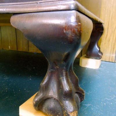 Lot 187: Serpentine Early American Secretary Desk Repro w/Claw Feet