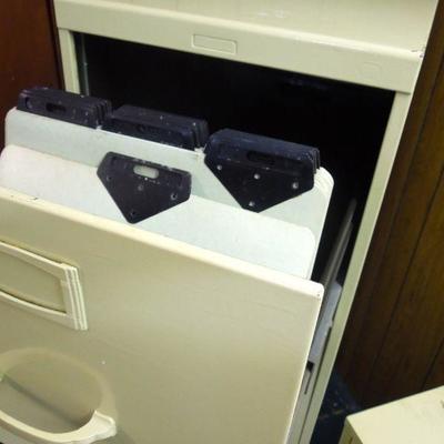 Lot 188: Two Vintage Green Painted File Cabinets