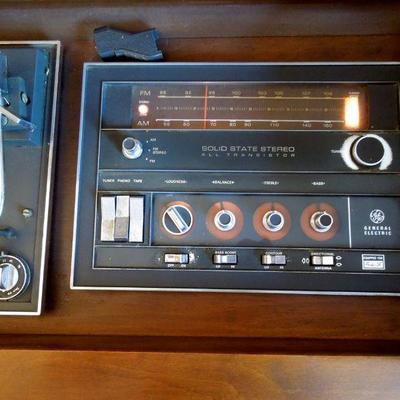 Lot 111: Vintage GE Solid State Stereo Console w/ Manual and Specs
