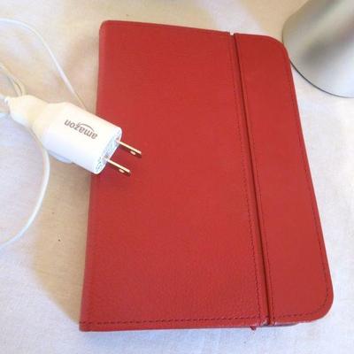 Lot 155: Amazon Kindle in Case, Touch Lamp and Alarm Clock