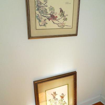 Lot 192: Two Vintage Framed Bird Prints by Middleton and Oliver