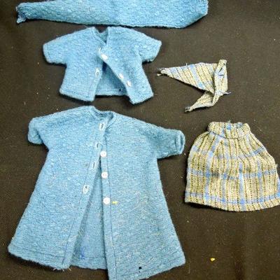 Lot 49: Large Group of Vintage Homemade  Fashion Doll Clone Clothes 