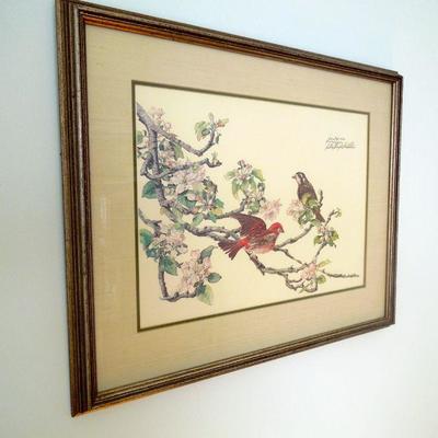 Lot 192: Two Vintage Framed Bird Prints by Middleton and Oliver