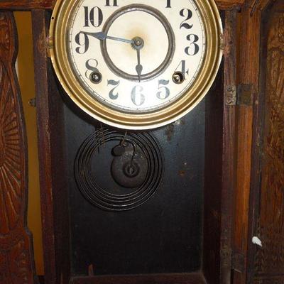 Lot 149: Antique Victorian Gingerbread Mantel Clock 