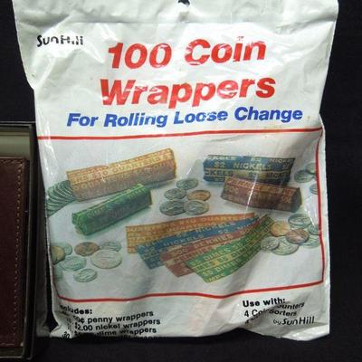 Lot 145: Coin Sorting Tubes, Sorting Trays and Money Related Items
