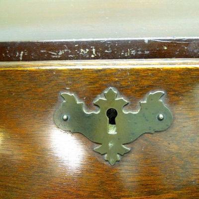 Lot 187: Serpentine Early American Secretary Desk Repro w/Claw Feet