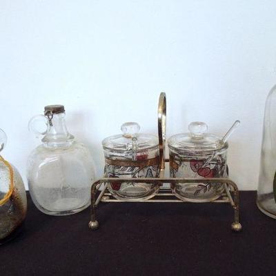 Lot 276: Group of Vintage Glass Jars and Jellies