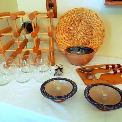 Lot 164: Assorted Hostess Serving Pieces, etc