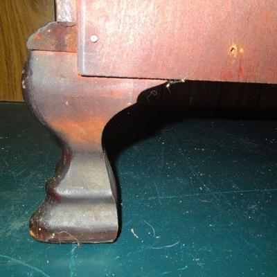 Lot 187: Serpentine Early American Secretary Desk Repro w/Claw Feet