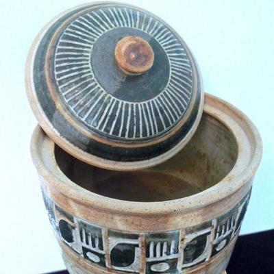 Lot 272: Two 1970's Studio Pottery Pieces by Michael Pitts