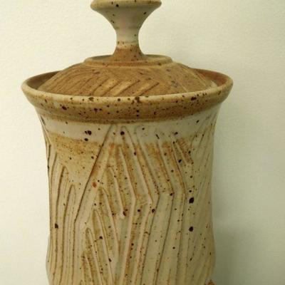 Lot 220: Art Studio Piece: Owens Stoneware Covered Vessel
