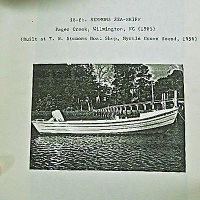 Lot 37: Plans for Building a 18 Ft. St. Simon Sea Skiff Boat 