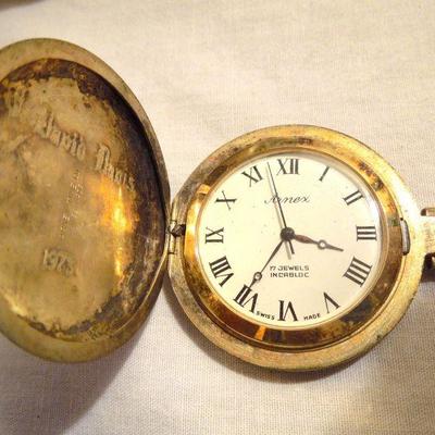 Lot 150: Clock, Beer Stein, Silver Baby Sippy Cups, etc