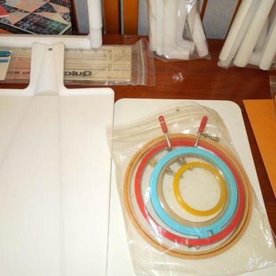 Lot 186: Quilting Frames, Books and Tools