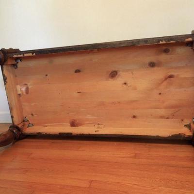 Lot 180: Block Style Heavy Wood Coffee Table
