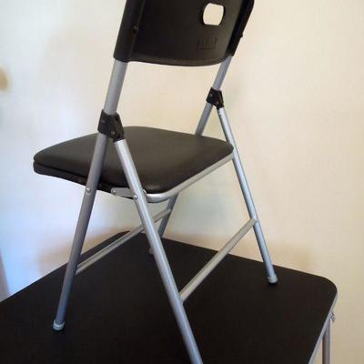 Lot 181: Cosco Card Table and 4 Folding Chairs