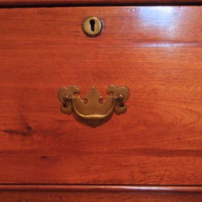 Lot 82: Pennsylvania Chippendale Cherry Chest of Drawers c. 1890 