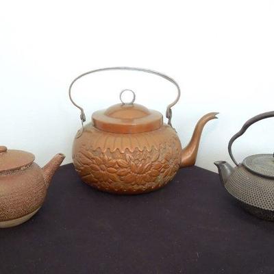 Lot 213: Three Antique Teapots with Personality