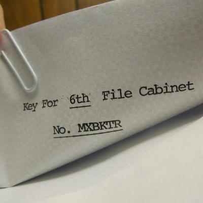 Lot 143: Six Identical Hon Metal File Cabinets with Complete Set Keys