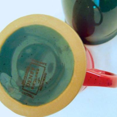 Lot 163: Handthrown Stoneware Pottery Mugs and a Pitcher