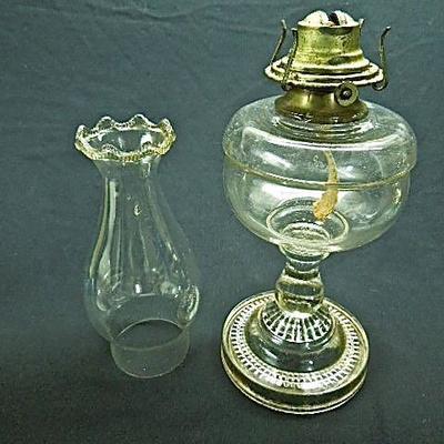 Lot 65: Glass Oil Lamps and Oil
