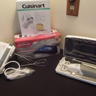 Lot 177: Clothes Iron; Handmixer and Electric Carving Knife