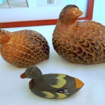 Lot 165: Group of Wood, Clay and Metal Accent Pieces
