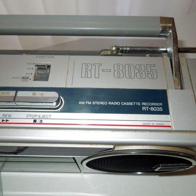 Lot 274: Large Group of Electronics: Cassette Boom Box and BlueTooth Phone Set