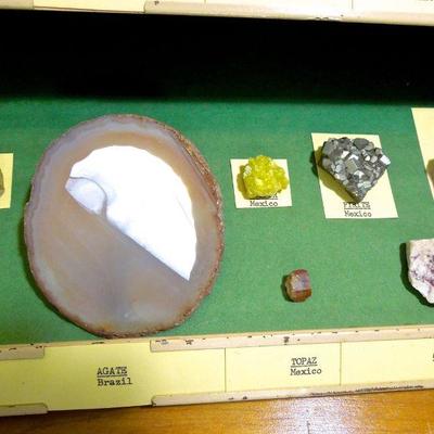 Lot 117: Gem and Mineral Collection from Countries Outside US with Case