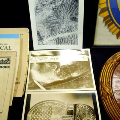 Lot 138: Vintage 1960's FBI Collectibles with Crime Scene Images