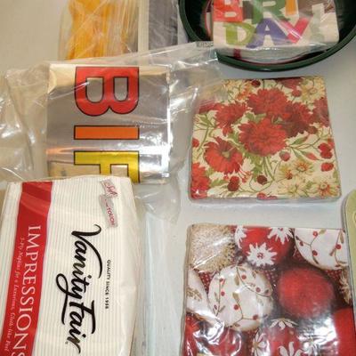 Lot 273: Stacking Shelves, Bins, Bathroom Scales, Lightbulbs and Paper Goods