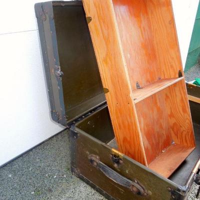 Lot 234: Vintage Vulcanized Trunk, Baseball Gear and Memorabilia