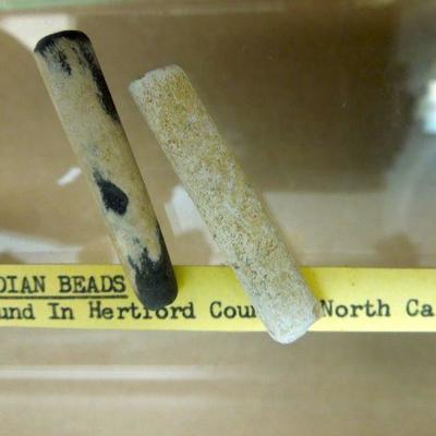 Lot 276: Large NC Cherokee Nation et al Relics and Arrowheads in Glass Case