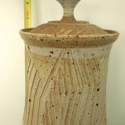 Lot 220: Art Studio Piece: Owens Stoneware Covered Vessel