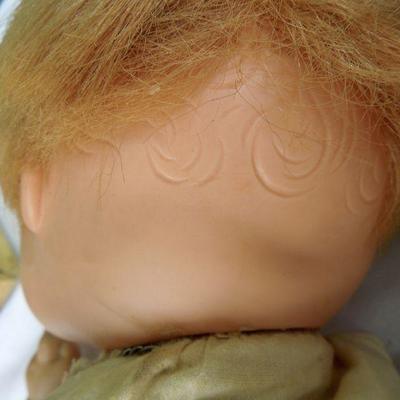 Lot 231: 1960's Latex Doll, Case and Homemade Clothes