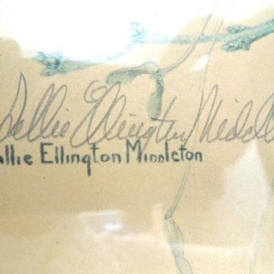 Lot 195: Framed Print Mallard duck by Sallie E. Middleton