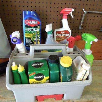 Lot 240: Large Group of Gardening and Lawn Tools Blower and Tool Belt