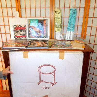 Lot 186: Quilting Frames, Books and Tools