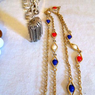 Lot 153: Wooden Jewelry Box and Vintage Jewelery