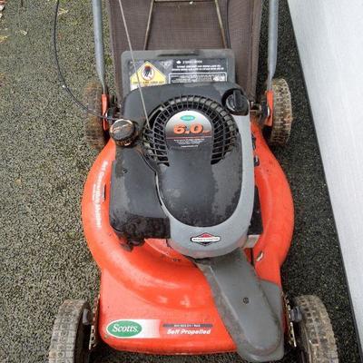 Lot 243: Scotts  Briggs and Stratton 6 HP Motor Gas Mower with Bag