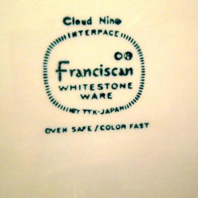 Item 171: Vintage Franciscan Ironstone Dishes and Cutglass Drinking Glasses