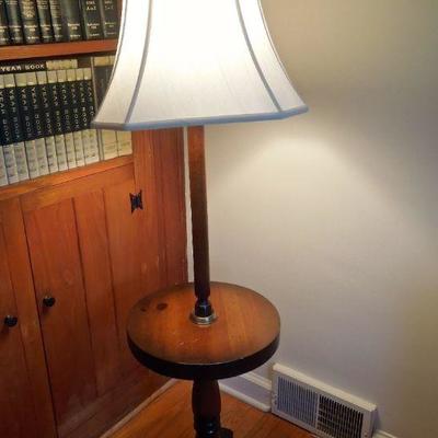 Lot 102: Wood Floor Table Lamp 