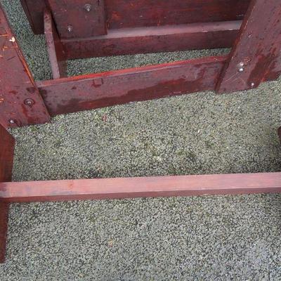 Lot 242: large Wood Quilting Frame with Stand