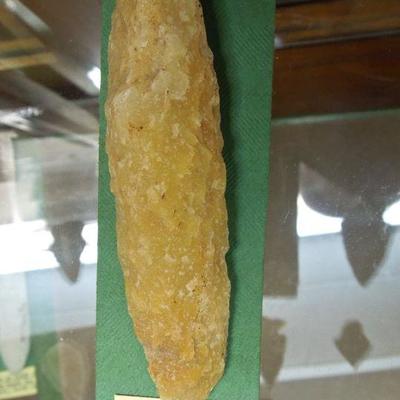 Lot 276: Large NC Cherokee Nation et al Relics and Arrowheads in Glass Case
