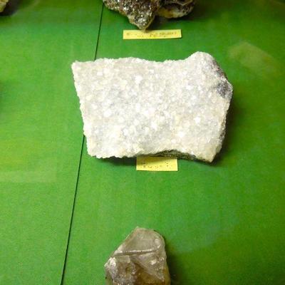 Lot 115: NC Only Rough Gem and Mineral Collection in Display Case