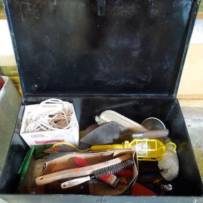 Lot 245: Large Lot of Power Tools in Boxes, Old Metal Tool Box and more